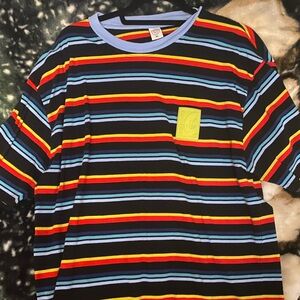Odd Future Striped T-Shirt XL with Multicolor Design